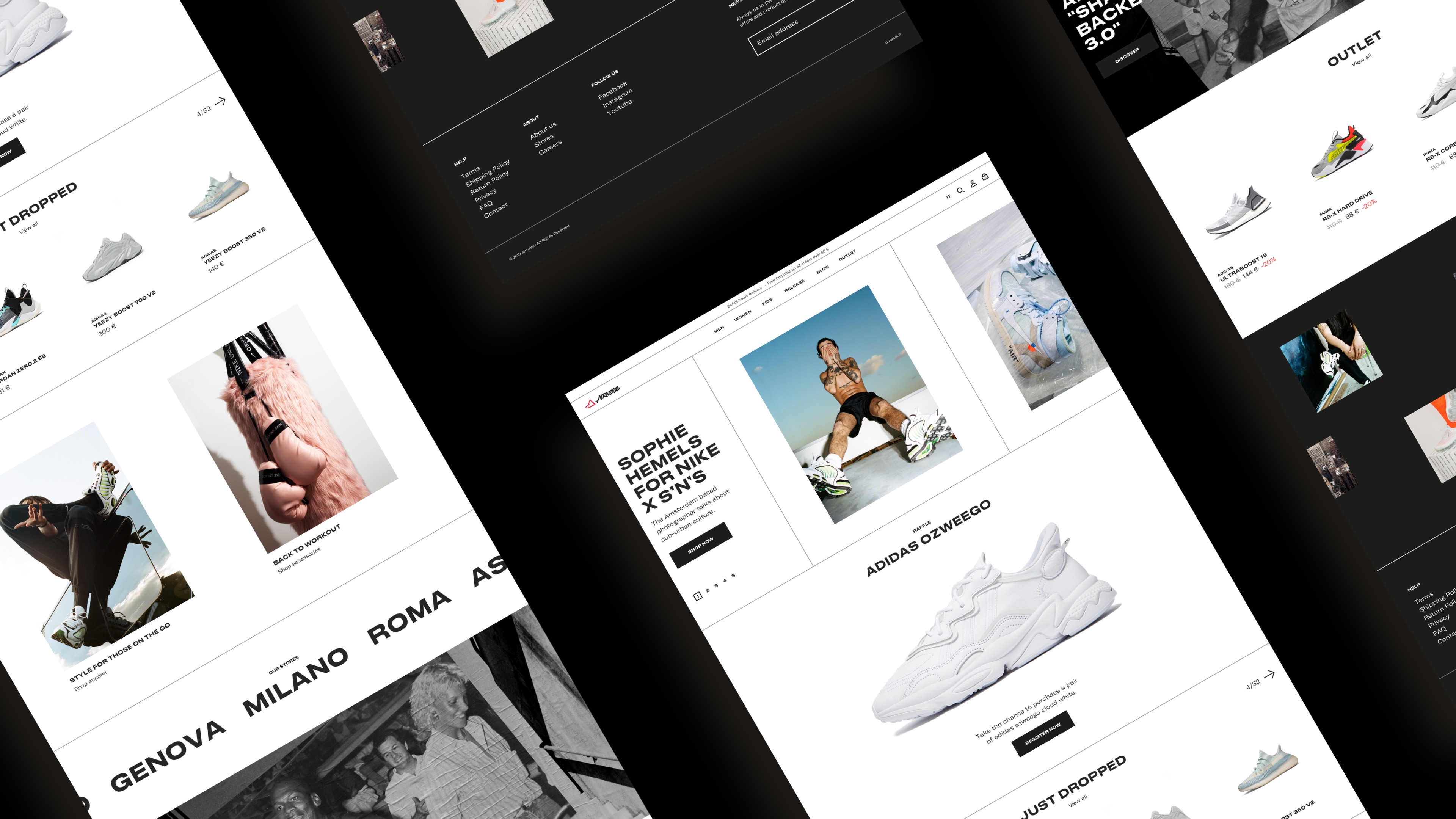 Airness the sneaker aficionado store homepage detail